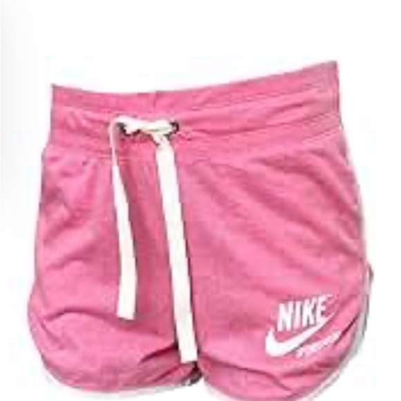 Nike Women's Sport Shorts in Pink with White Accents - Picture 6 of 6